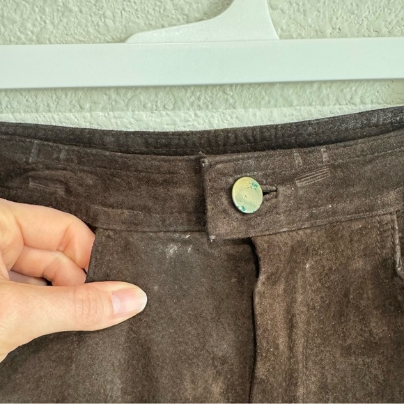 VTG Wilsons Maxima Leather Brown Pants Women’s 8 Straight Leg Western Boho - Picture 3 of 13